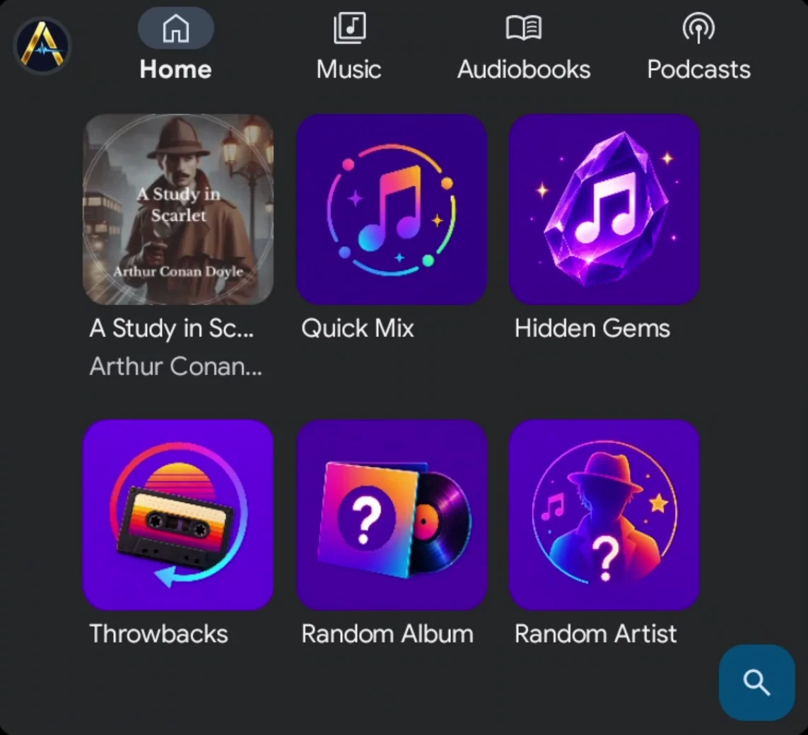 Atune Audio Android Auto — browse music, podcasts, and audiobooks in the car