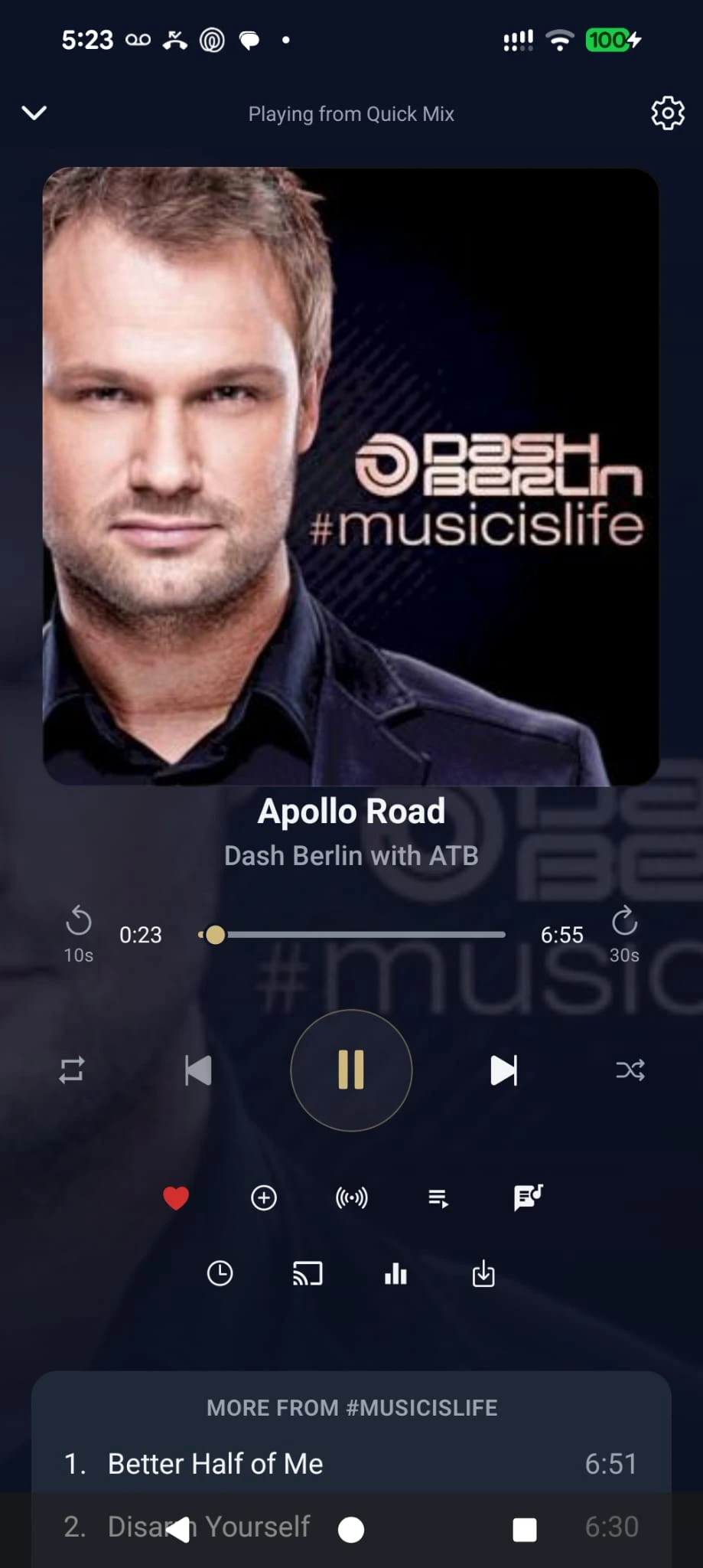 Atune Audio Podcasts screen